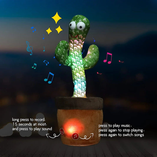 NNEOBA Rechargeable Dancing Cactus Plush Toy for Kids