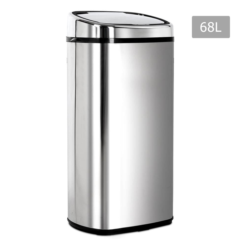 NNEDSZ 68L Stainless Steel Motion Sensor Rubbish Bin