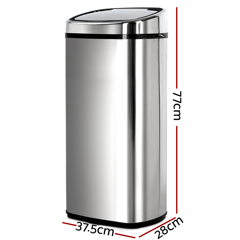 NNEDSZ 68L Stainless Steel Motion Sensor Rubbish Bin