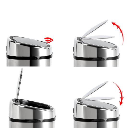 NNEDSZ 68L Stainless Steel Motion Sensor Rubbish Bin