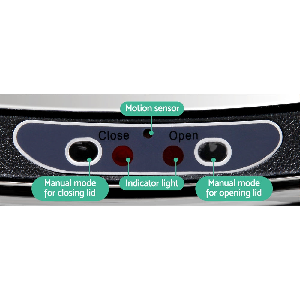 NNEDSZ 68L Stainless Steel Motion Sensor Rubbish Bin